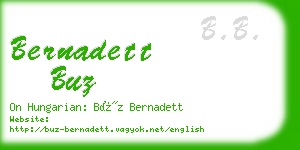 bernadett buz business card